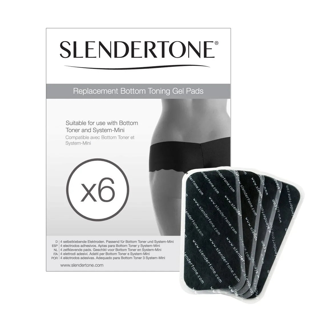 Slendertone Bottom αυτοκόλλητα τζελ γλουτών 3 τεμαχίων