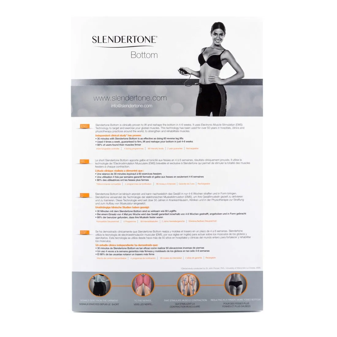 Slendertone Bottom σορτσάκι γλουτών EMS χωρίς χειριστήριο 34-40