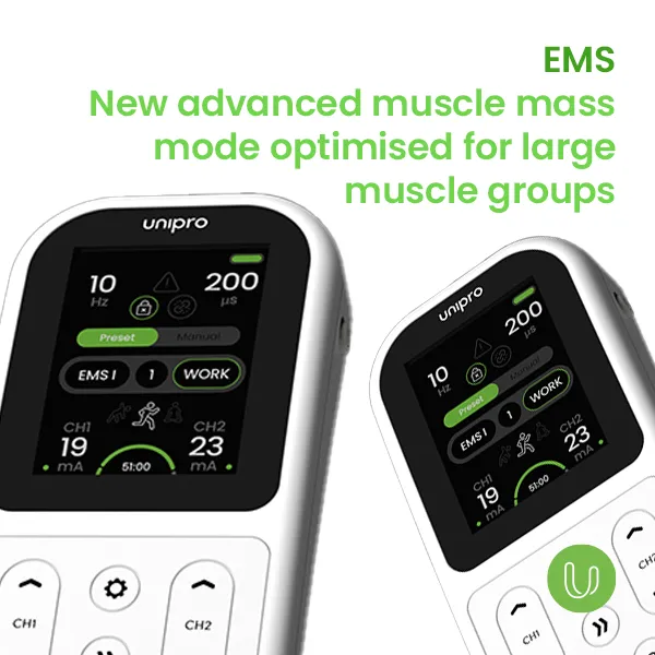 Tenscare Unipro συσκευή φυσικοθεραπείας TENS EMS 4 σε 1