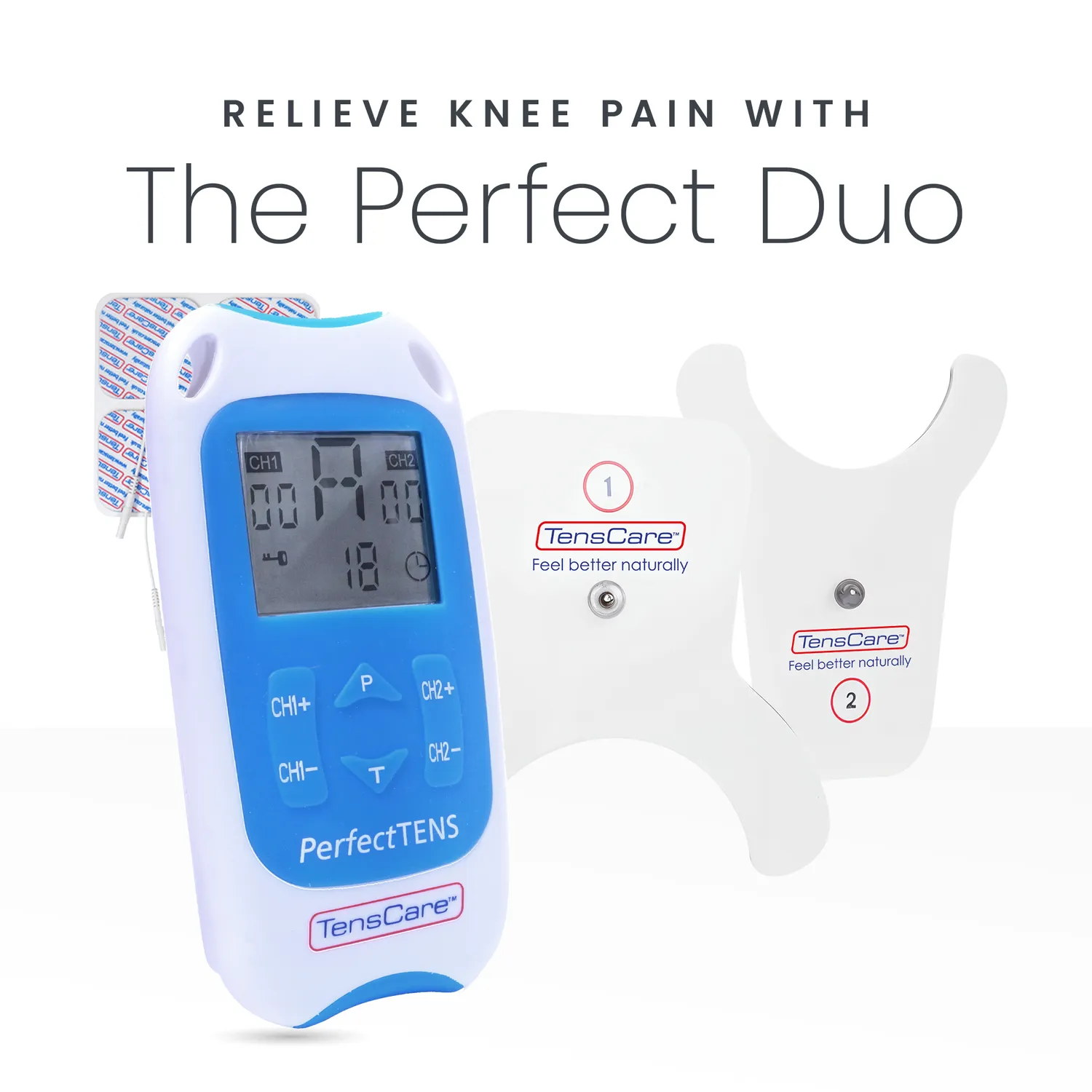 TensCare Perfect TENS συσκευή με ηλεκτρόδιο γόνατος