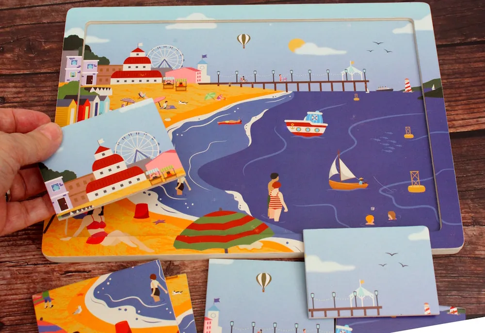 Tenscare Sentimental Seaside ξύλινο παζλ 9 τεμαχίων για άνοια